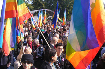 Belgrade Pride in 2010 was disrupted by right-wing hooligans