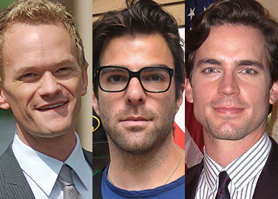 Few and far between: Openly gay actors Neil Patrick Harris, Zachary Quinto and Matt Bomer