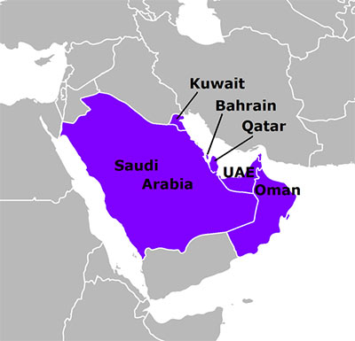GCC countries (Source: Wikipedia)
