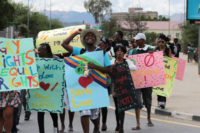 Saturday's LGBT Pride march in Namibia 