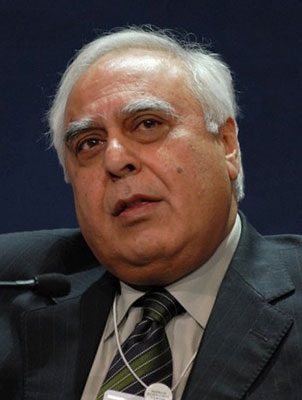 India's Law and Justice Minister Kapil Sibal 