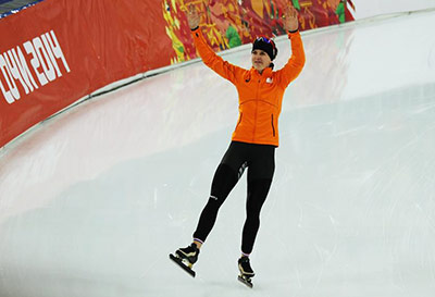 Ireen Wüst after her  recent 3,000 meters gold medal win at the Sochi Games