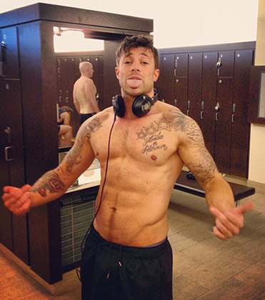Duncan James showing off at the gym last year