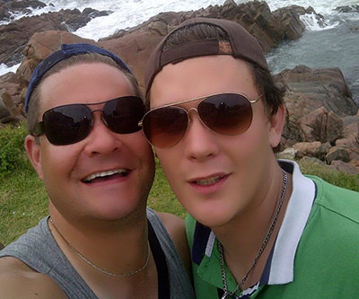 Allegedly refused service for being gay: Johann Viljoen and George van der Merwe.