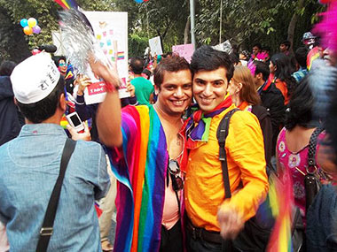 Participants in the Delhi Gay Pride Parade (Pic: Aditya Bondyopadhyay)