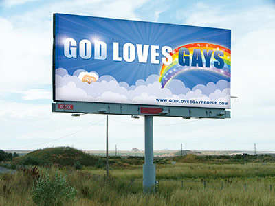 The God Loves Gays billboard