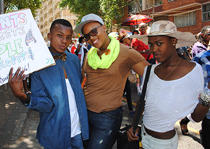 Participants in Johannesburg's 2013 People's Pride march