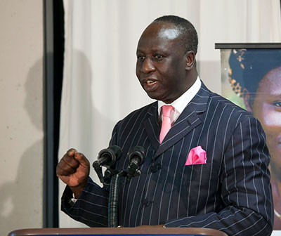 Gambia’s Foreign Minister Minster Bala Garba Jahumpa (Pic: US Mission Geneva / Eric Bridiers)