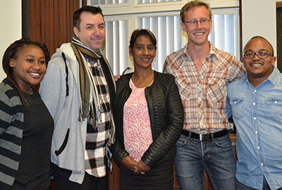 Nate Freeman (2nd from right) with the Gay and Lesbian Network team