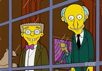 Smithers (left) with Mr Burns