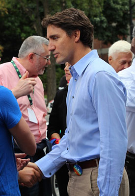 Trudeau at Montreal Pride 2014 (Pic: Herb Klein)