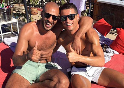 Cristiano Ronaldo (right) with Badr Hari