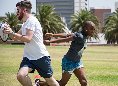 Practicing at Donkin Reserve