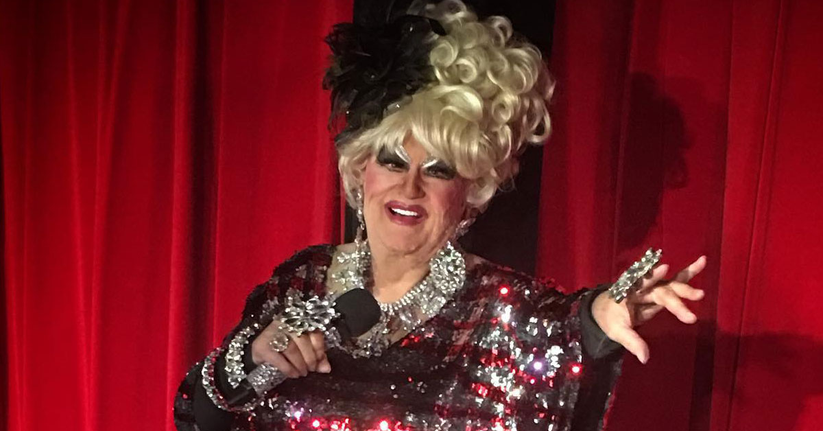 The legendary drag queen Darcelle on stage doing what she loved most