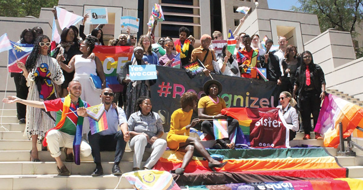 Namibia's LGBTIQ+ community has rallied around the couples' legal battle for equality 
