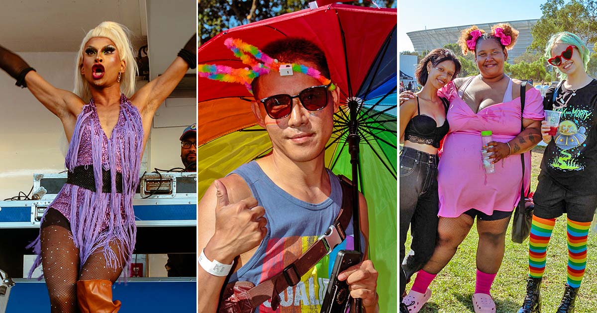 Cape Town Pride revelers enjoying the mardi gras